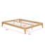 Base de lit plateforme en bois avec support en lattes de bois-935892231