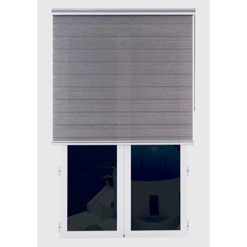 Semi Sheer Zebra Shades, 250 cm L x 100 cm W, Milan Grey