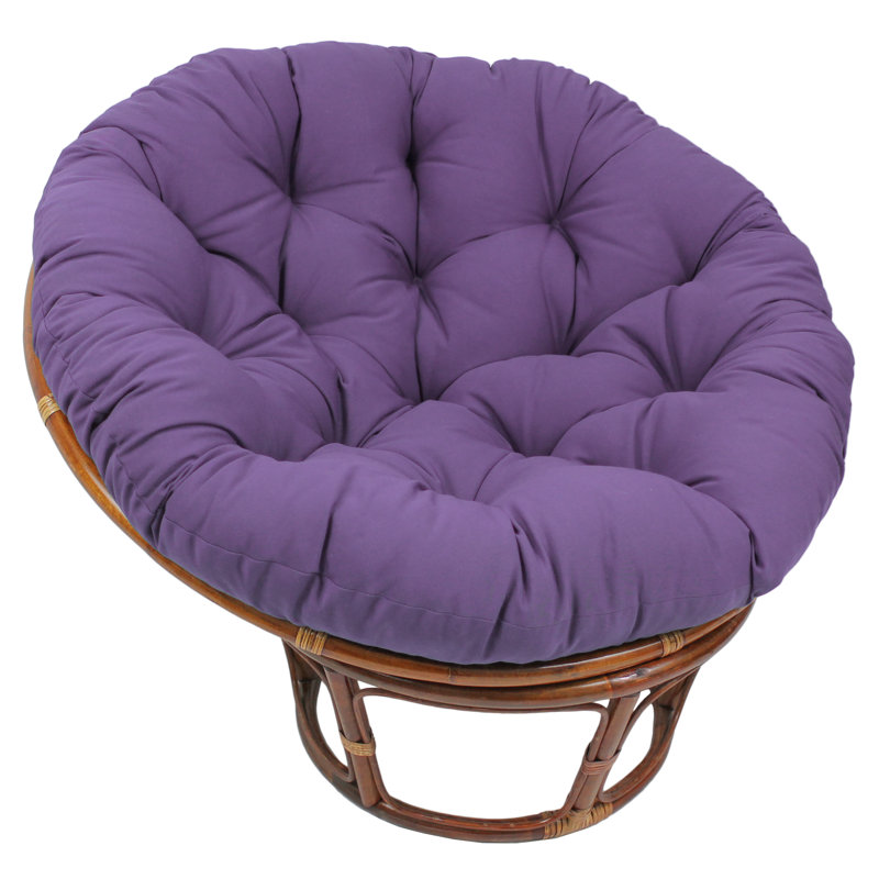 Outdoor Papasan Seat Cushion, Grape, 44" W x 44" D