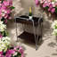 Cascadera Metal Bar Cart - Hand-Finished Distressed Drinks Trolley for Kitchen, Dining Room, Living Room and Home Bar
