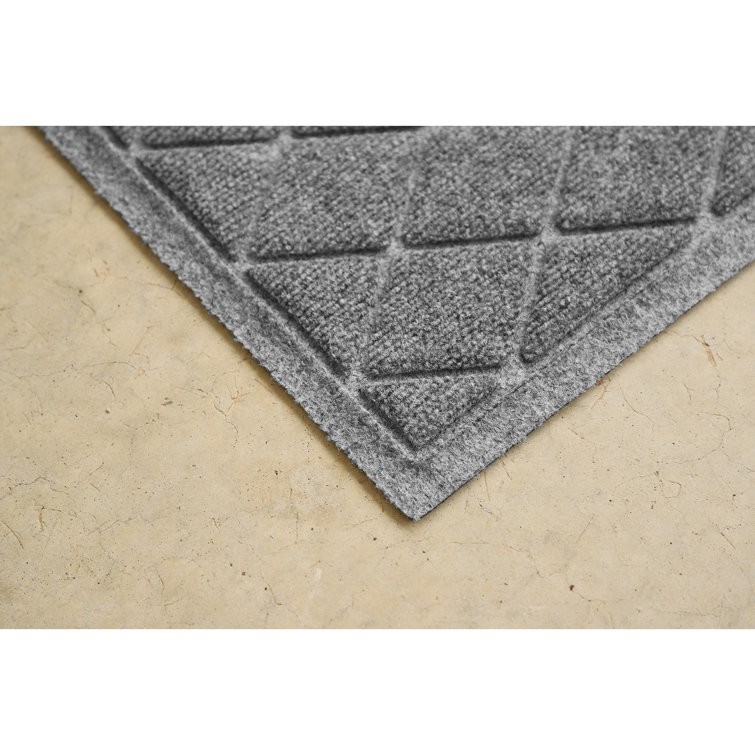 Waterhog Indoor/Outdoor Geometric Half-Round Doormat, 24 x 39 - Bordeaux