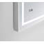 Sherrie l 30 po x H 36 po x P 1 po, miroir mural pour salle de bain avec éclairage 3 couleurs, commande tactile, gradateur et désembueur, horloge numérique.-800076272