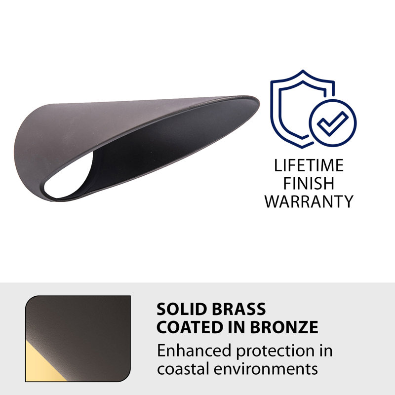 Mini Accent Display Light Cowl, Bronzed Brass