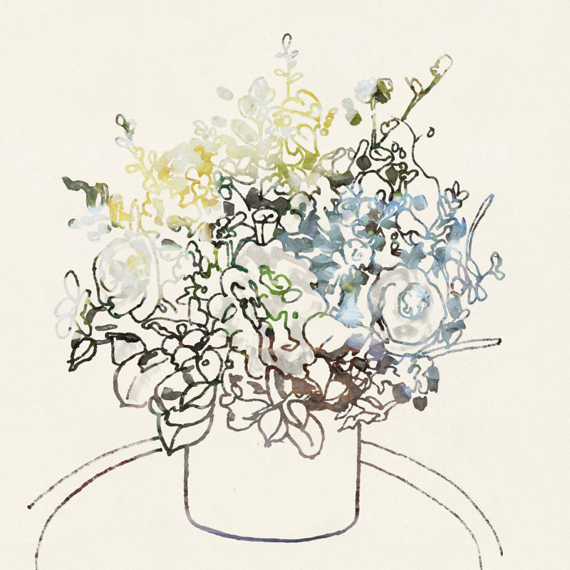 Modern Bouquet 2 Print by Rita Taverni, No Frame, 31" H x 31" W
