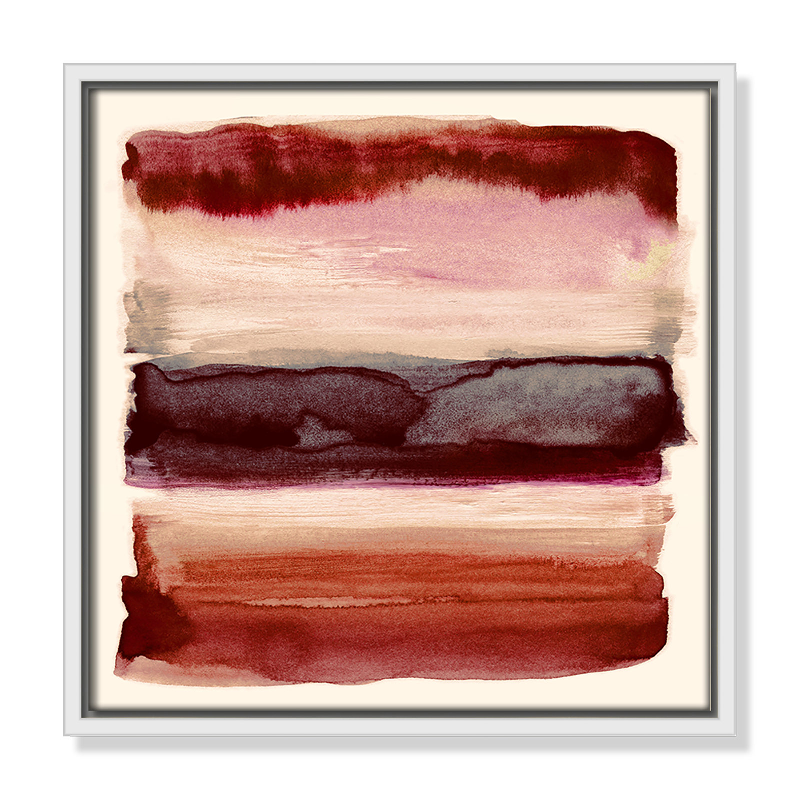 Burgundy Sky II Print by Nan, White, 13.5" H x 13.5" W