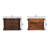 Bamboo Two Drawer Wall-mounted Bedside