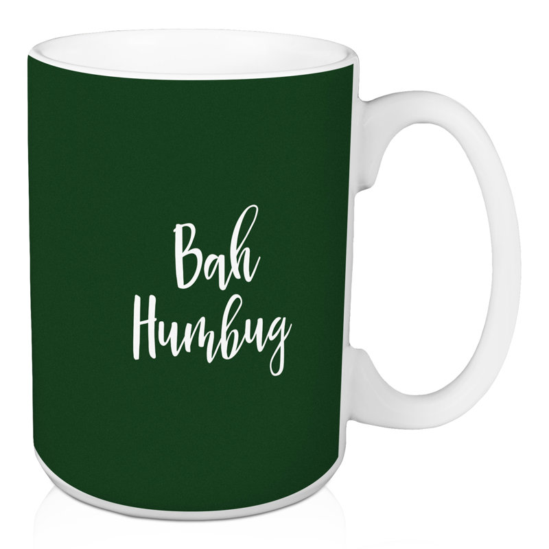 Grande tasse à café bah humbug Hagerman, Vert foncé