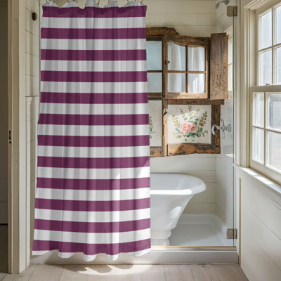 Magenta Bands Design - Premium Shower Curtain