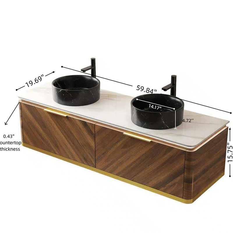 Meuble-lavabo de salle de bain 60 po DIPA, 60"