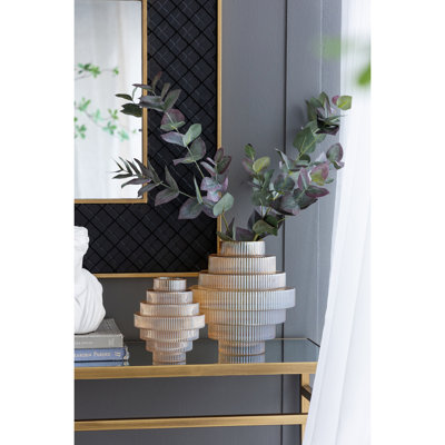 Vase ambré géométrique à niveaux