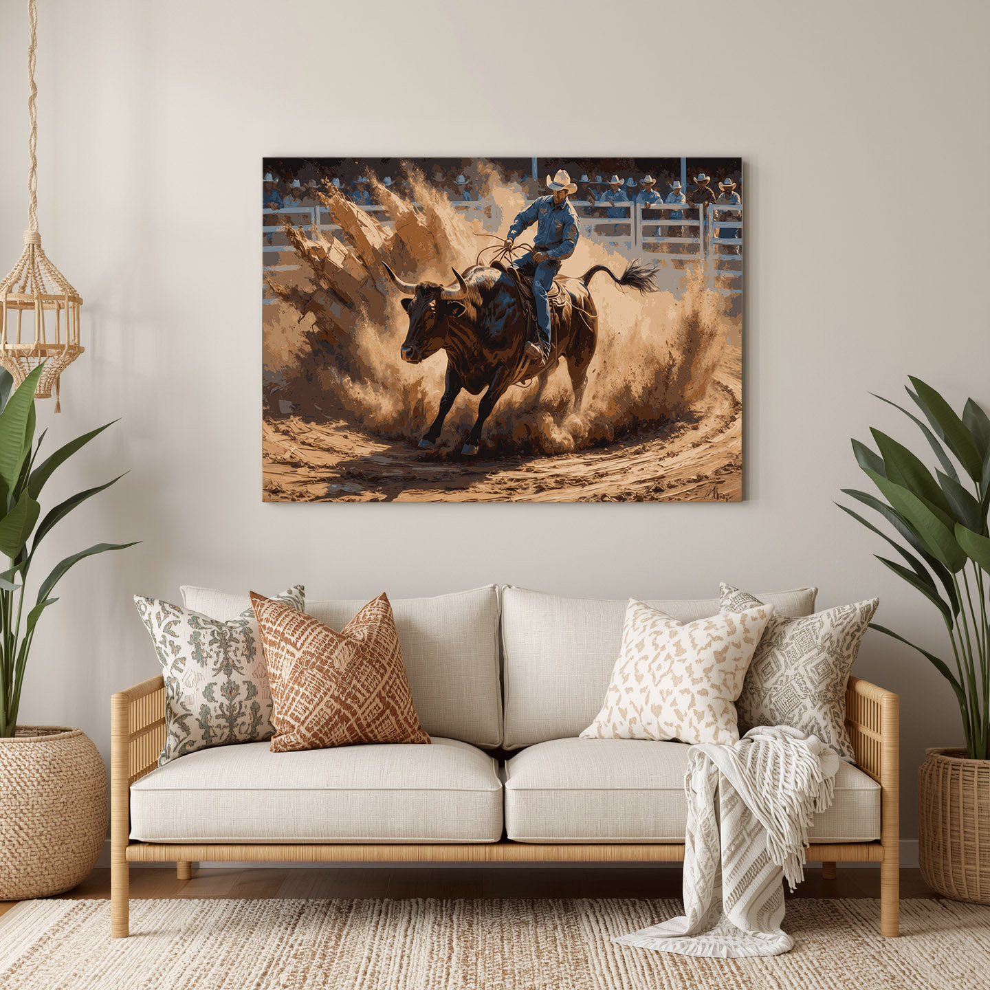 Latitude Run® Sports Rodeo Brown Metal Wall Art | Wayfair
