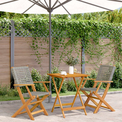Bowden 2 - Person Wood Patio Dining Set with Rectangular Table