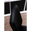 De 2 chaises de salle à manger rembourrées noires, plateforme et base en forme de Z pour les occasions de rassemblement