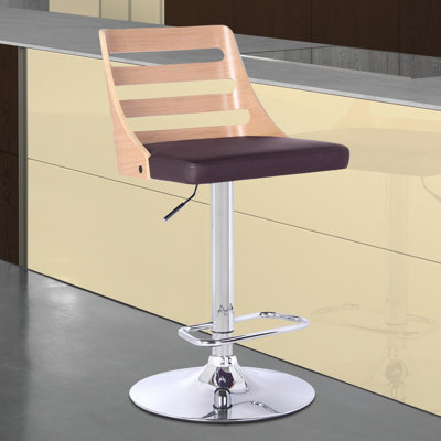 Delphine Height Adjustable Swivel Bar Stool
