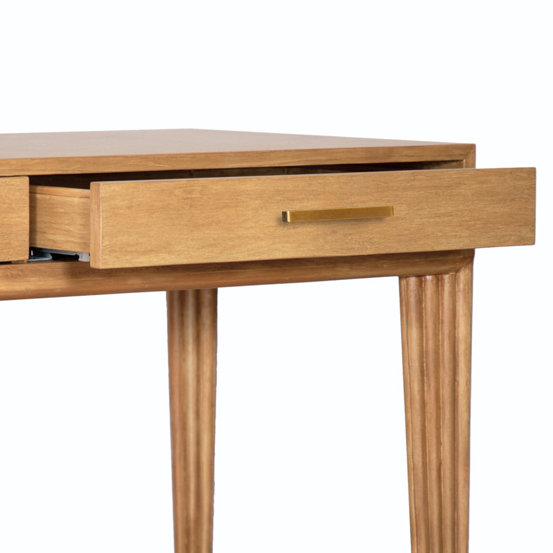 Barcelona Solid Wood Writing Desk, Natural