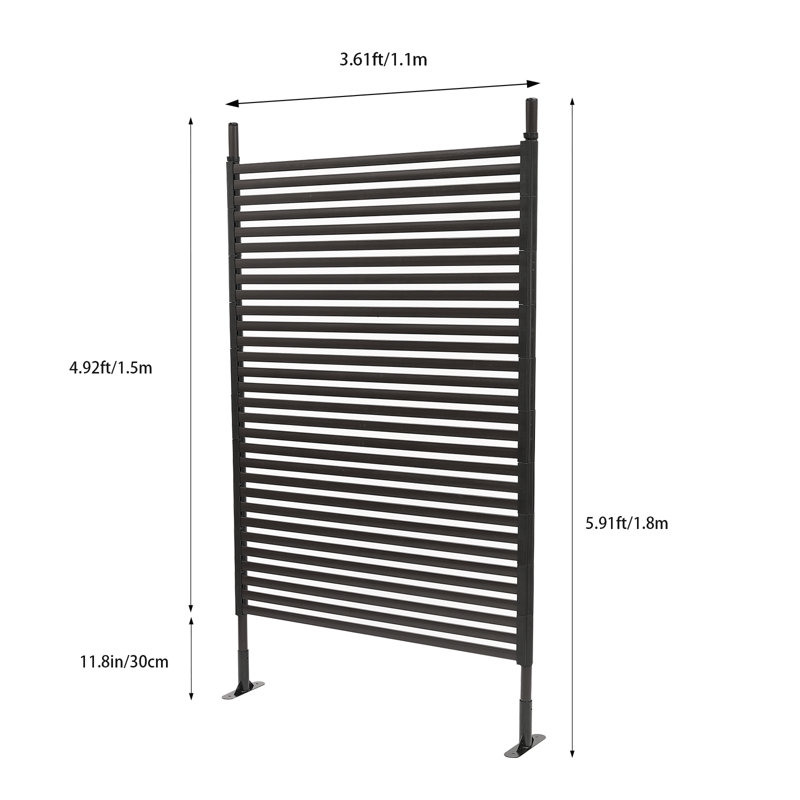 Écran d'intimité décoratif 43,31 "* 70,87", H 70,87 po x l 43,31 po x P 8,66 po
