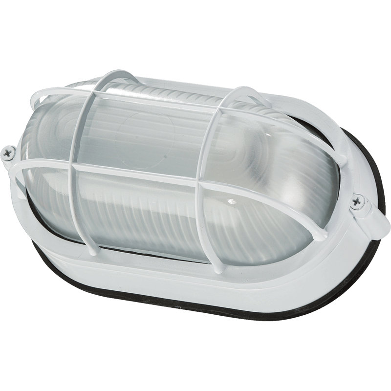 Luminaire d'extérieur à 1 ampoule Gendron, H 5 po x l 8,5 po x p 4,5 po, Blanc