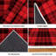 Tapis d'intérieur décoratif à carreaux tartan noir lavable à la machine-504870381
