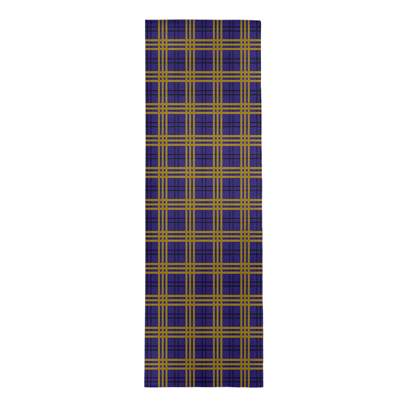 Tapis à carreaux mauve, Tapis de couloir 2 pi 6 po x 8 pi