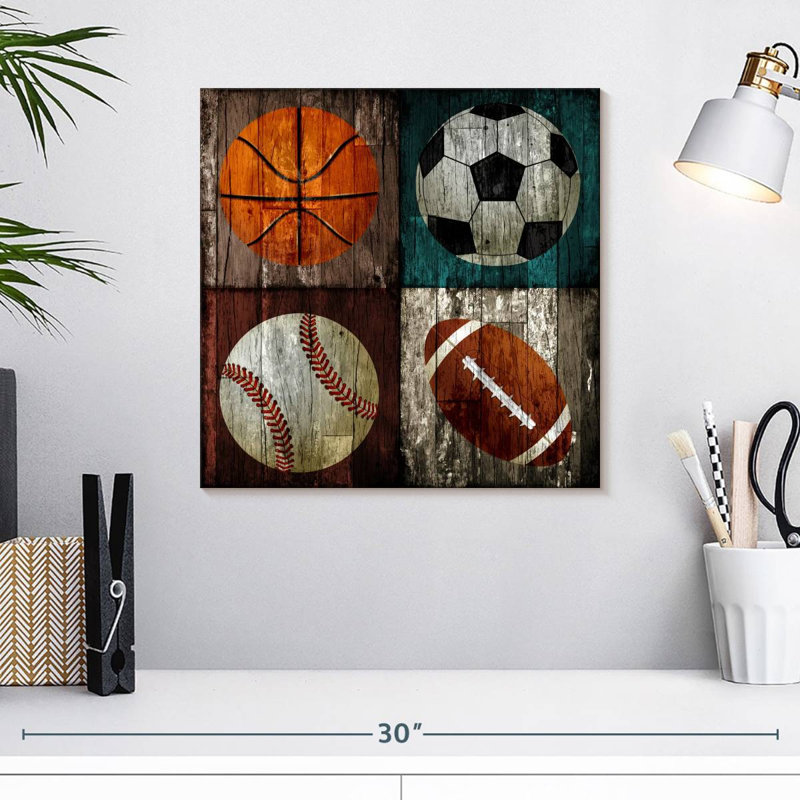 Sports de balle en bois Sireci, H 16 po x l 16 po