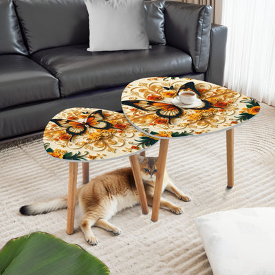 Ensemble de 2 tables basses gigognes Triangle
