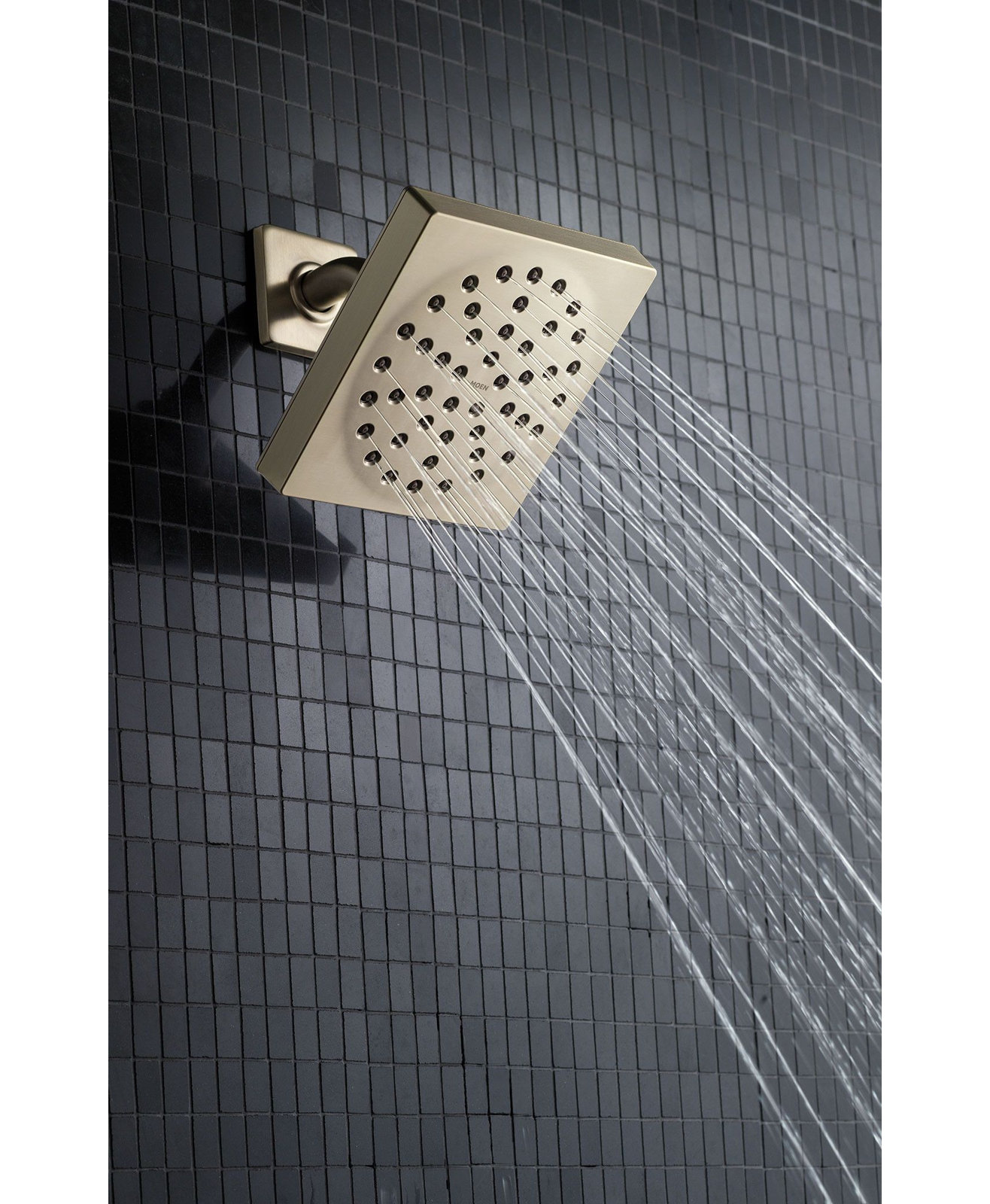 90 Degree Fixed Shower Head, Brushed Nickel