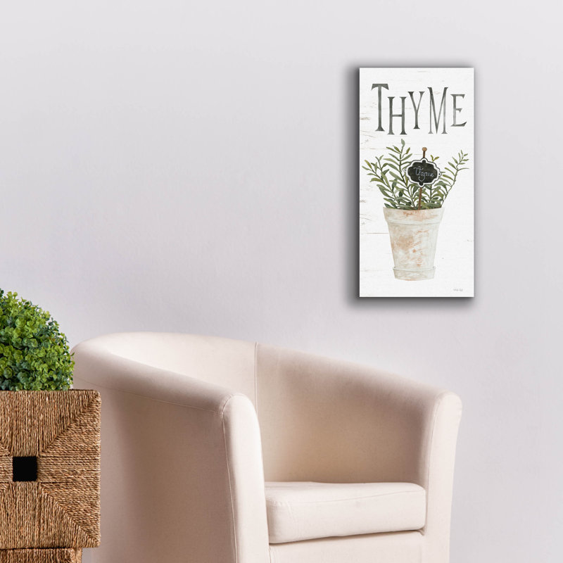 «Thyme» par Cindy Jacobs, art mural sur toile, H 24 po x l 12 po x P 0,75 po
