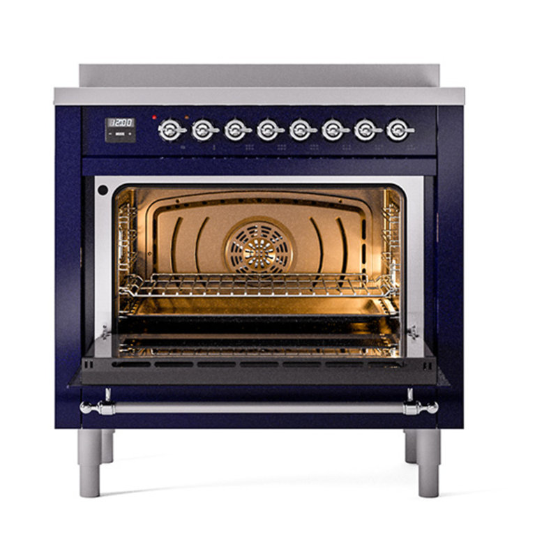 ILVE Nostalgie II Noblesse 36 in Induction Range, Midnight Blue/Chrome
