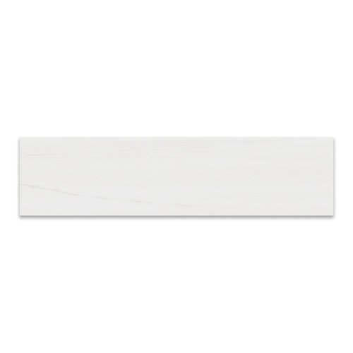 Carreau de marbre 3 po x 12 po Bianco Dolomite, Blanc sablé