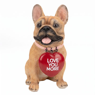 Solar French Bulldog Statue