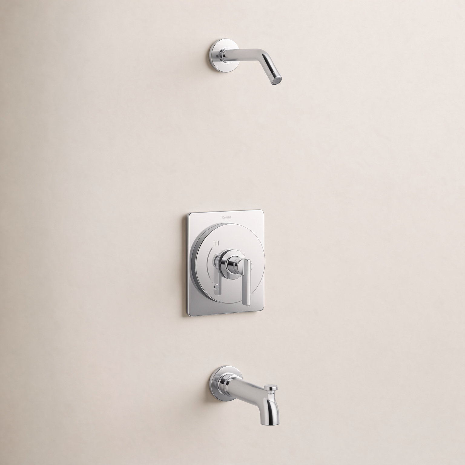 Castia Rite-Temp Tub and Shower Valve Trim, Polished Chrome