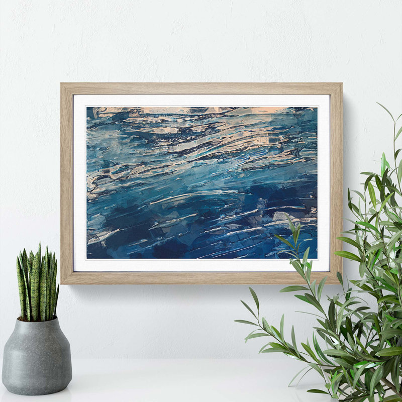 My Soul in Abstract - Picture Frame Painting Print, 36cm H x 48cm W x 2cm D, Oak Framed