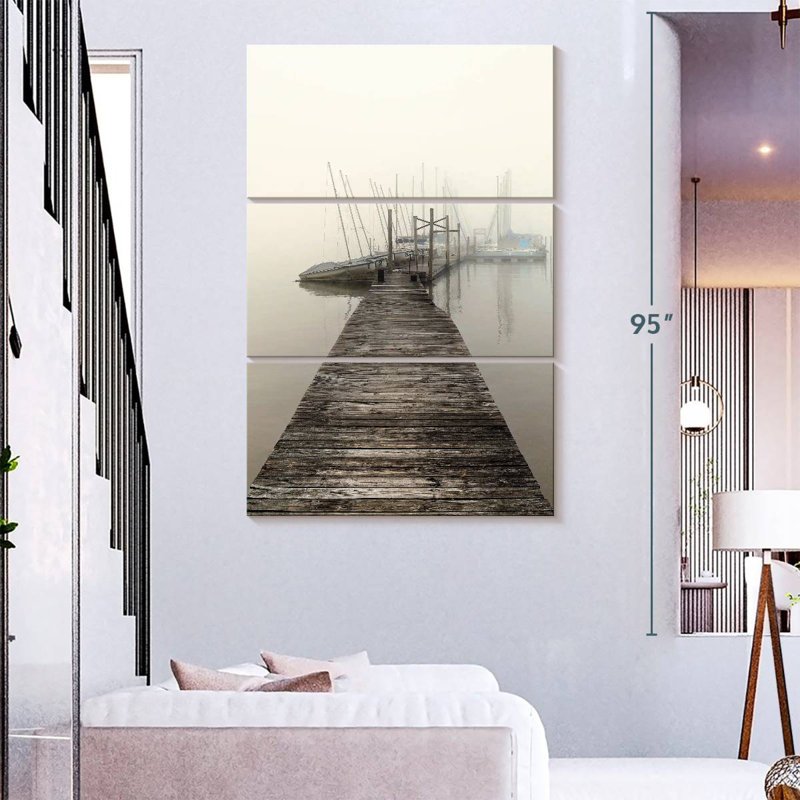 Harbor Fog, 74" H x 48" W