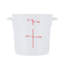 Contenant alimentaire 1 pte pour restaurant, 1 contenant translucide - couvercles vendus séparément, marqueurs de volume rouges, boîte à vaisselle, poignées latérales, pour ranger les aliments-1827721171
