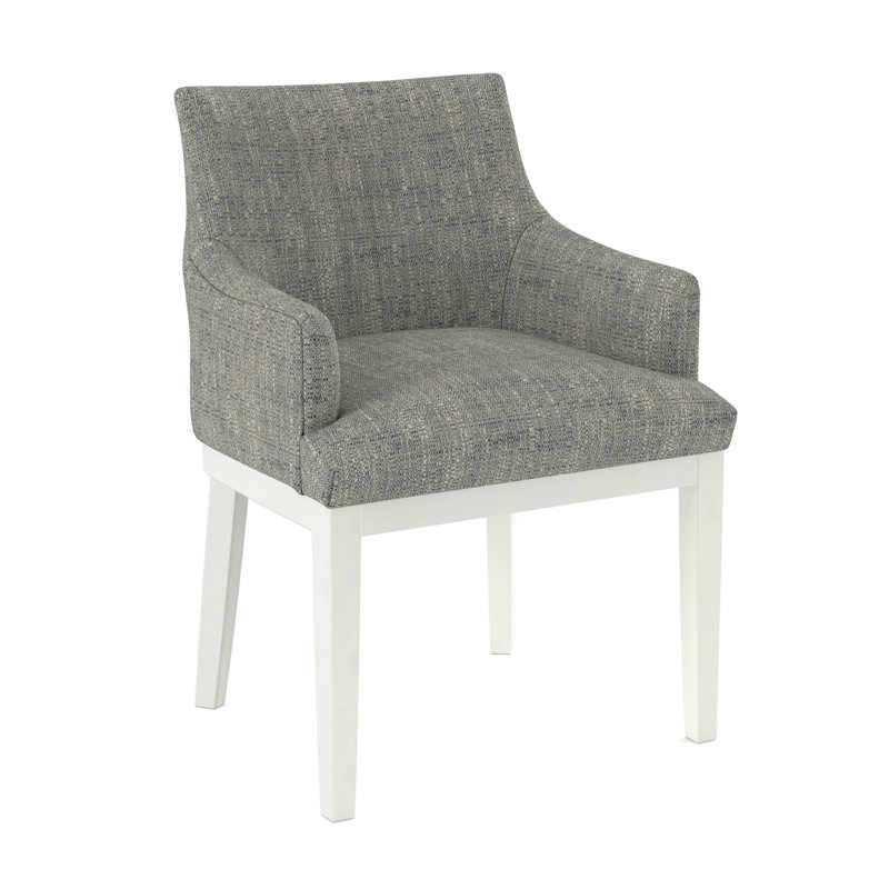 19'' H Upholstered Armchair, White, 61650-33