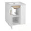Armoire de salle de bain avec lavabo et tablette latérale