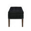 Banc capitonné avec rangement et garniture cloutée-1313429789