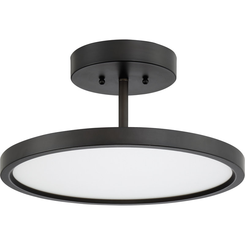 Vanwingerden Acrylic LED Semi Flush Mount, Oil Rubbed Bronze