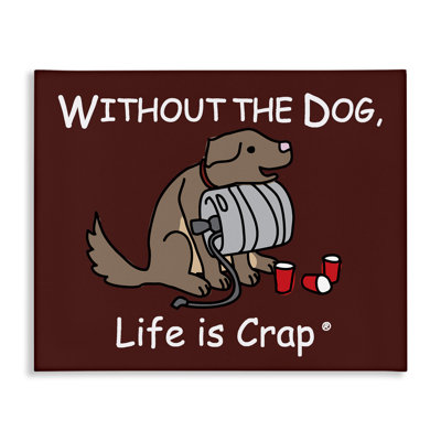 «Funny Dog & Keg», art mural sur toile par LIC