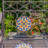 43in. Antigone Mosaic Metal Rectangular Garden Bench