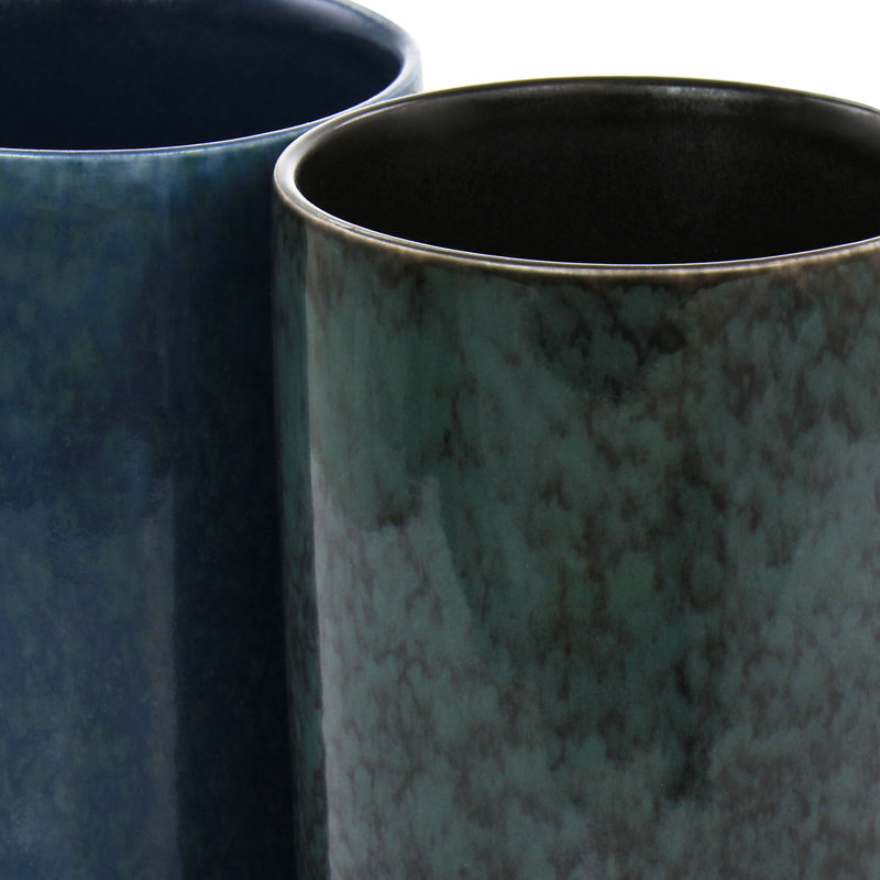 Gibson Assorted Reactive Glaze Ceramic Mug Set, 18oz, 4-Piece