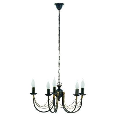 Elam 5 - Light Candle Style Chandelier