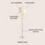 Lampe sur pied 60 po Marroquin