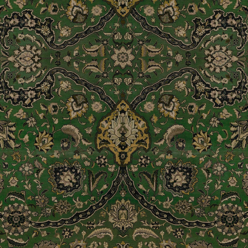 Zanjan Wallpaper - Juniper Green