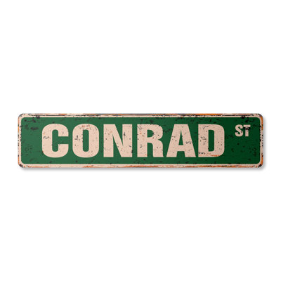Conrad Street Sign Aluminum 6" X 24"