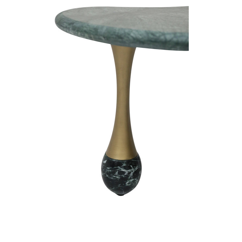 Table de bout en marbre vert Serra