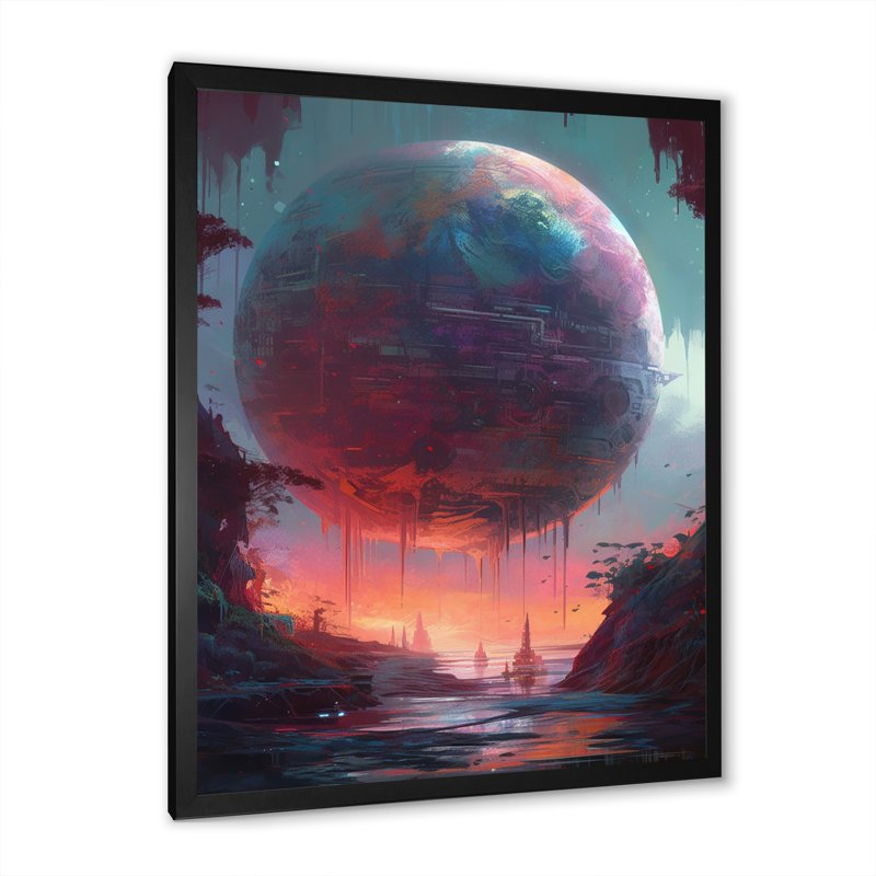 «Living In The Galaxy I», reproduction d'art sur toile, Cadre photo noir, H 20 po x l 12 po x P 1 po