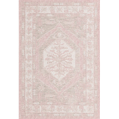 Outdoor Nile Area Rug Pink Color