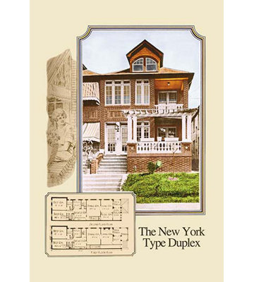 « the new york type duplex » par geo e. affiche rétro