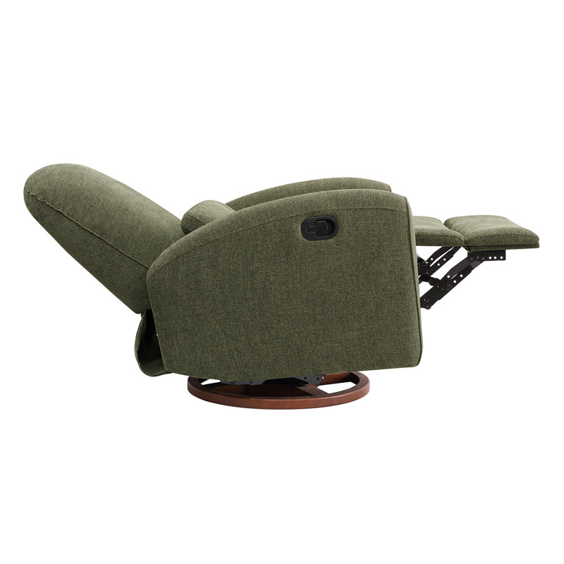 Fauteuil inclinable pivotant l 32,6 po Eller, Polyester vert mousse, Manual - Push Back